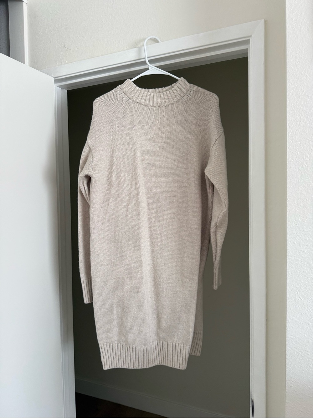 H&M Mama Women's Cream Knit Sweater Dress